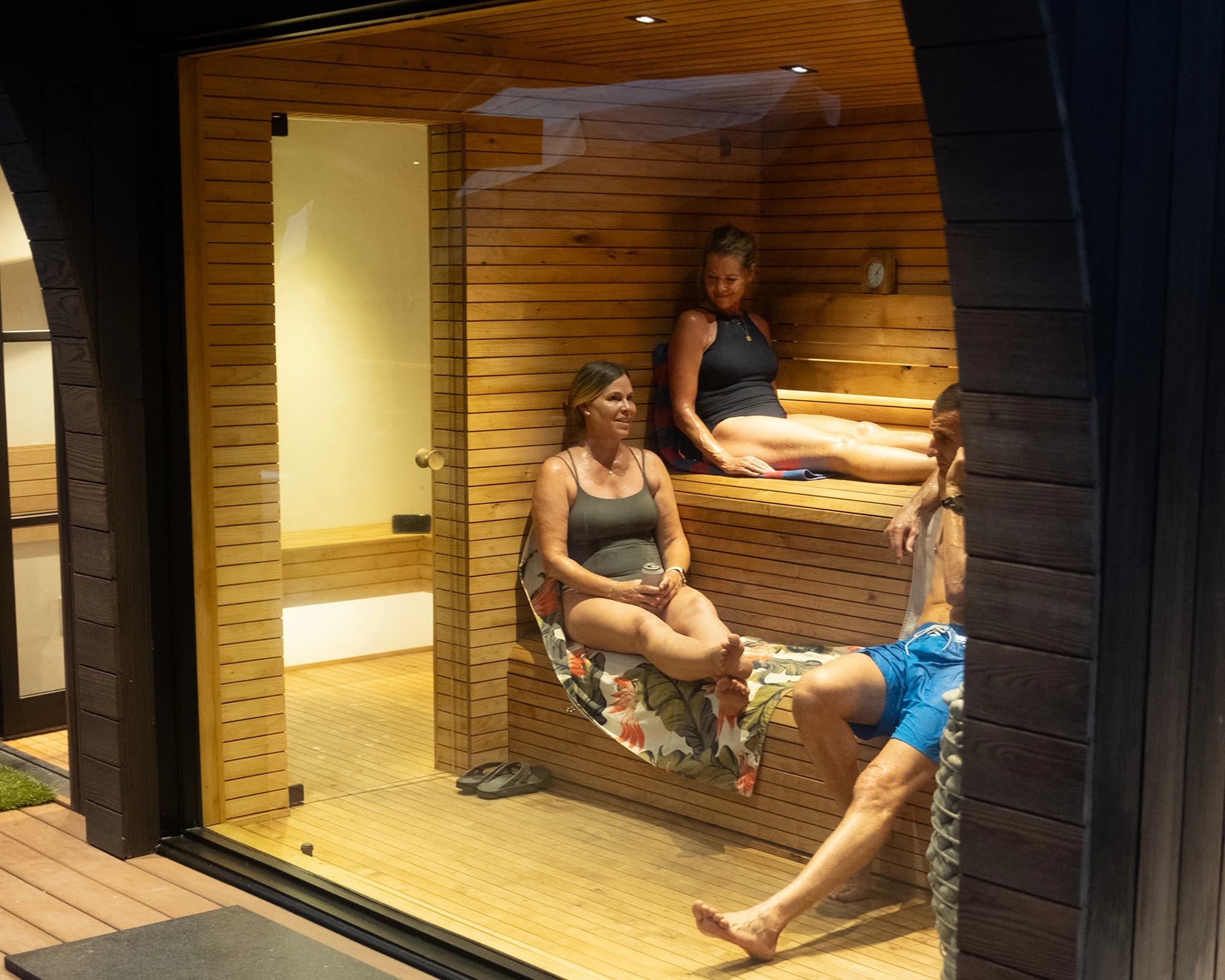 Family enjoying their Halsa Sauna