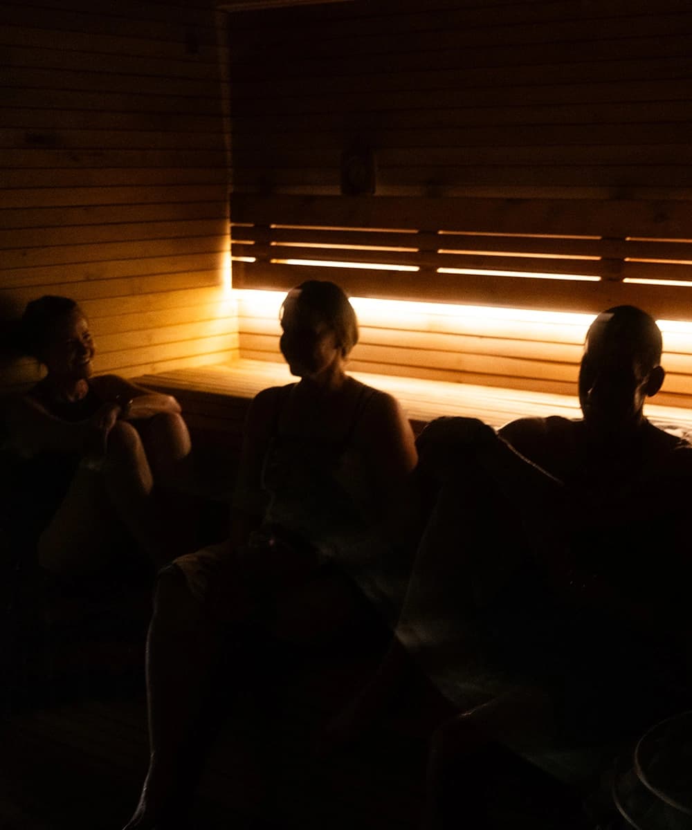 Halsa Sauna with mood lighting