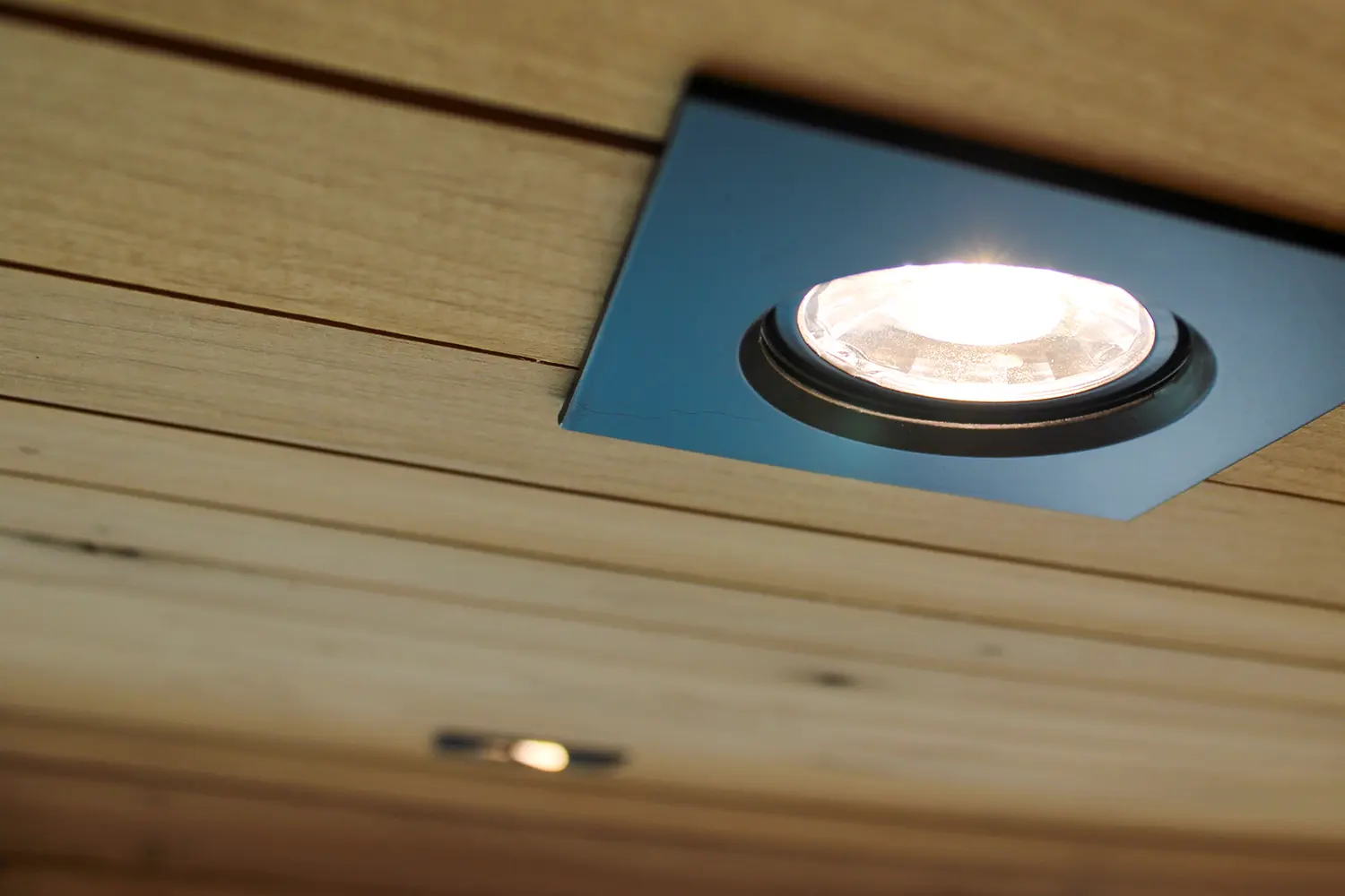 overhead LED sauna lighting